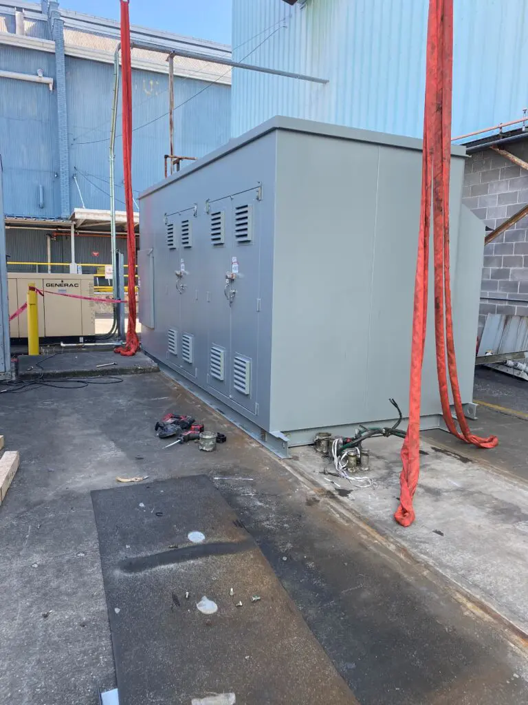 A view of capacitor bank installation